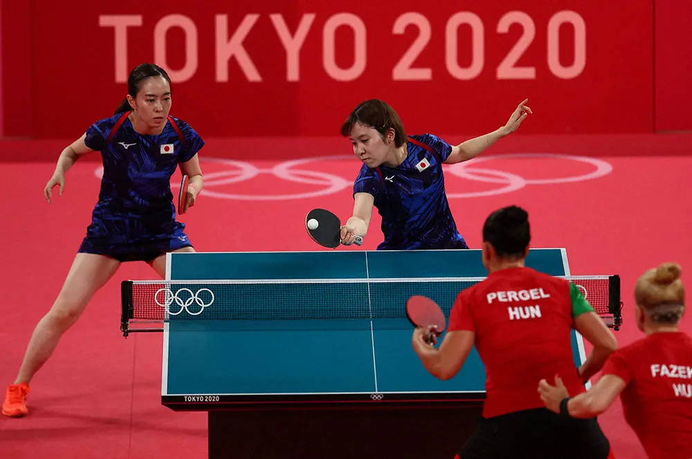 卓球日本女子　1ゲームも許さずハンガリーに完勝で8強入り！3大会連続メダルへ好発進