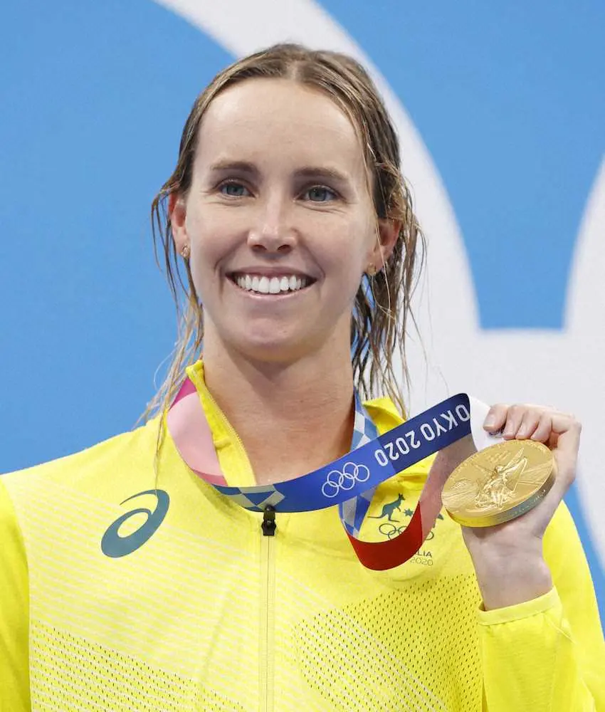 E・マキオン「誇りに思う」競泳女子史上最多メダル7個獲得