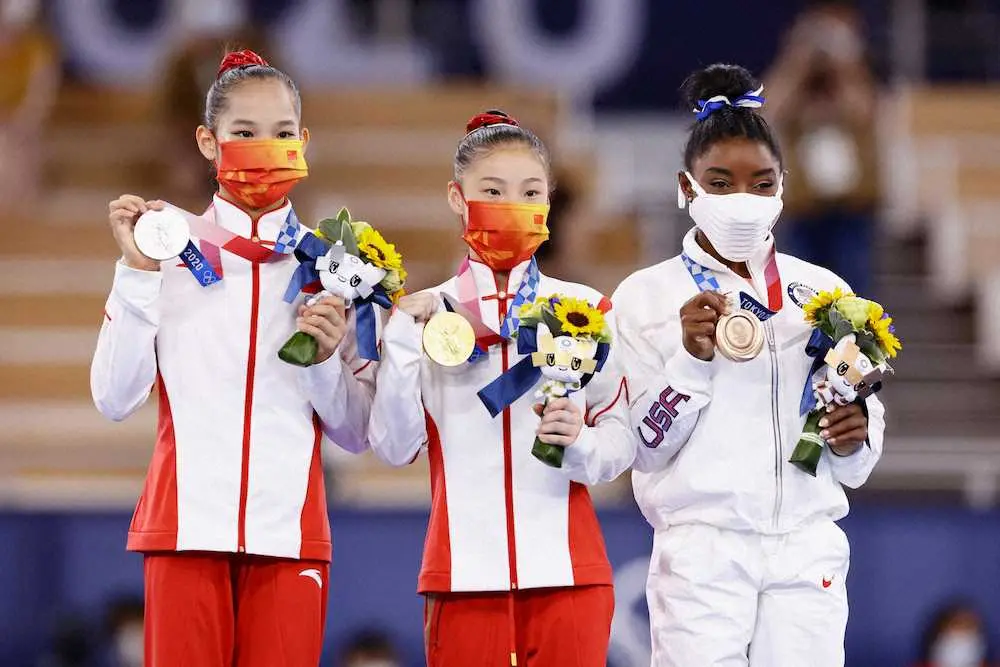 バイルス2大会連続銅　リオ五輪で金4個より「はるかに喜ばしい」　女子種目別平均台
