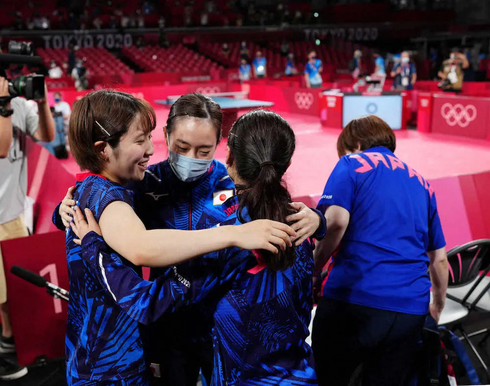 卓球女子団体、美宇「この舞台に立てて凄く楽しかった」決勝は2試合に出場