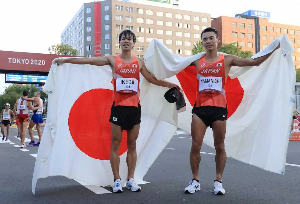男子20キロ競歩で池田が銀、山西は銅　日本陸上界85年ぶりダブル表彰台の快挙