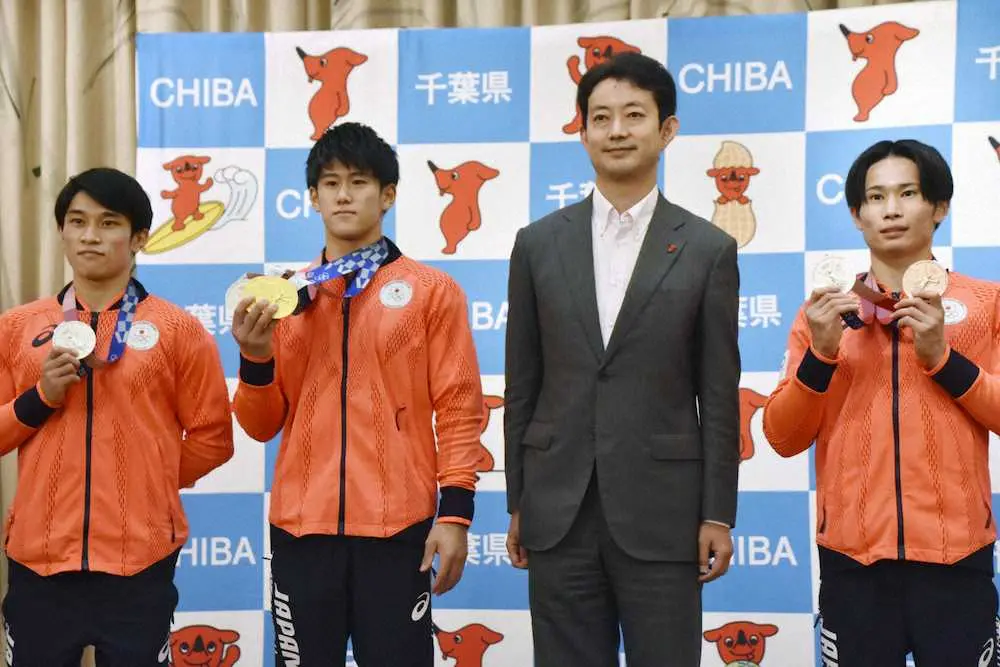 体操五輪2冠の橋本　千葉県知事訪問「僕だけの力じゃない、感謝したい」