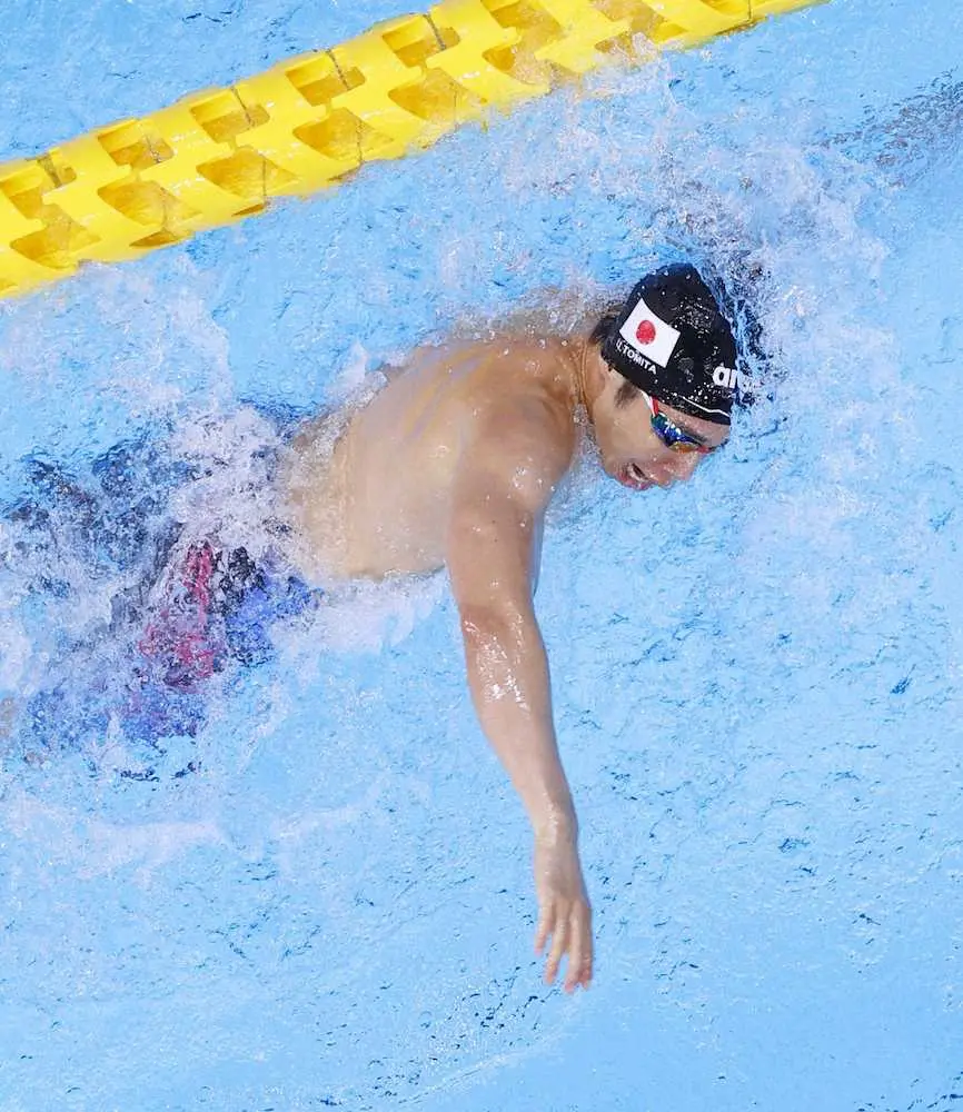 パラ競泳・富田宇宙が全体2位で決勝へ「完全燃焼でメダルを」