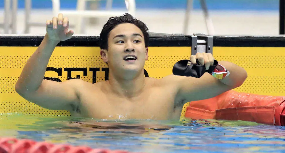 100メートル平泳ぎに出場した佐藤