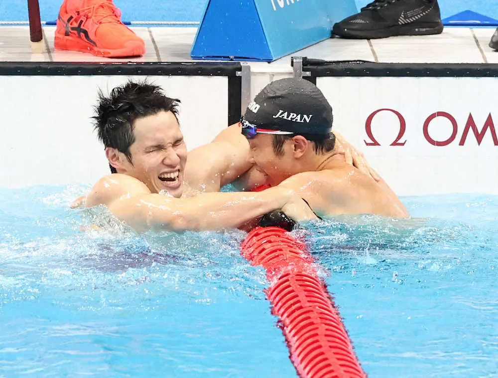 競泳・富田　銀メダル！木村と男子100バタ日本人ワンツー「生きてきた中で一番幸せな瞬間」
