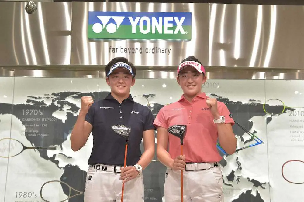 女子ゴルフの注目ルーキー岩井姉妹の夢は2人で世界　ヨネックスと用具契約