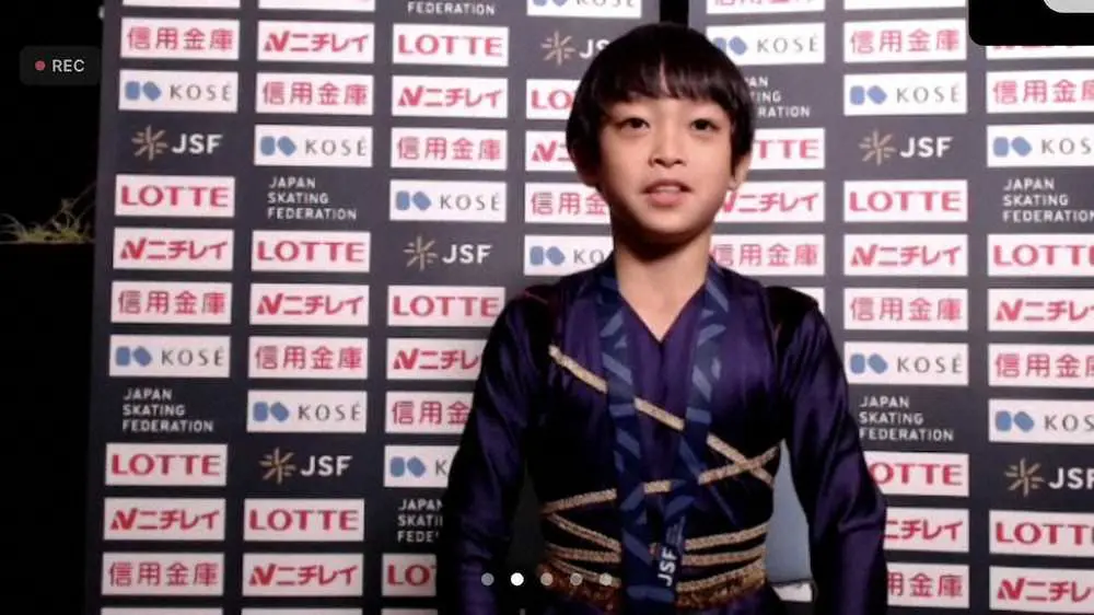 岡崎隼士がB男子初優勝「滑りの上にジャンプがある。そういう選手になりたい」　全日本ノービス選手権