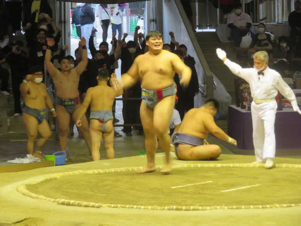 日体大が7年ぶりに学生相撲日本一　一昨年の学生横綱・中村が準決勝、決勝で大活躍