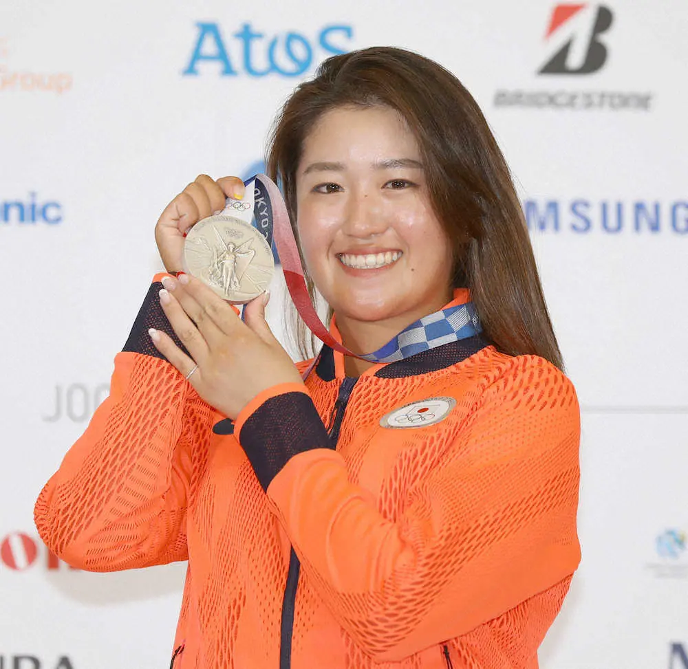 東京五輪で銀メダルを獲得した稲見萌寧