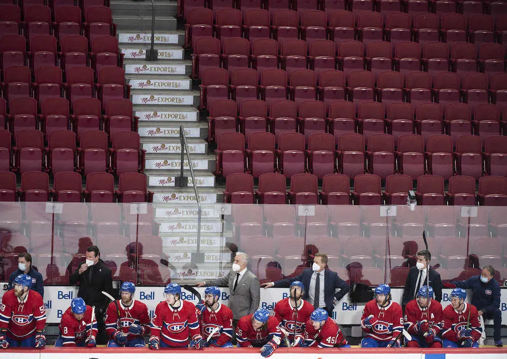 NHLカナディアンズが無観客で試合を実施　カナダ・ケベック州の要請で開始2時間前に決断
