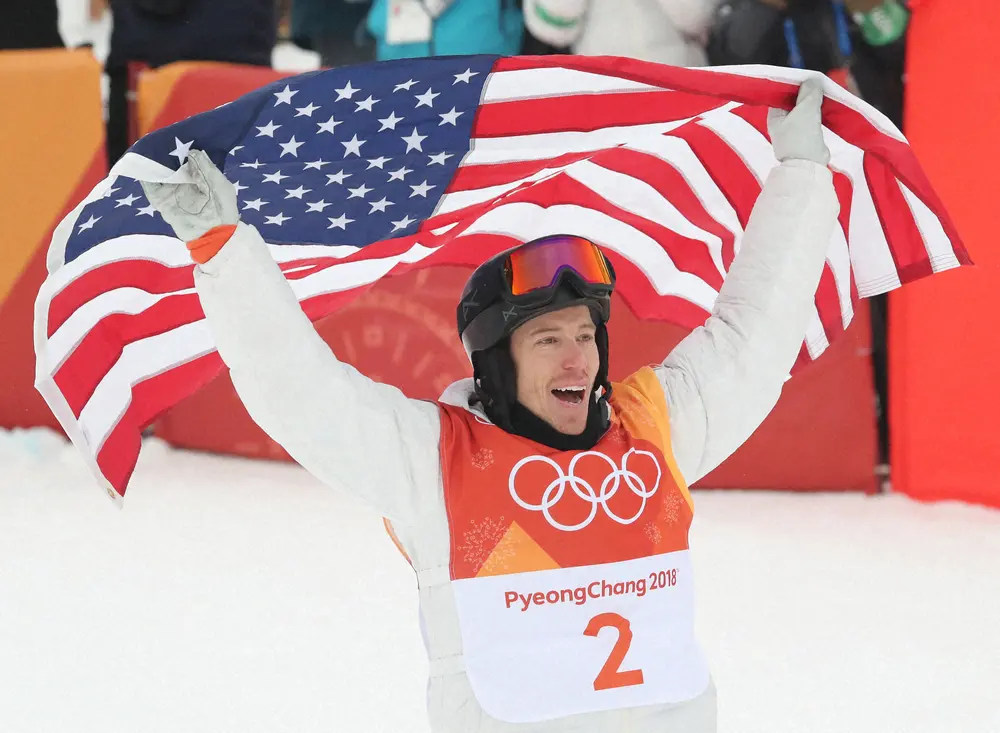 スノーボードで3度金メダルを獲得したショーン・ホワイト