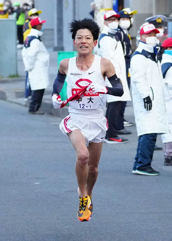【箱根駅伝1区】中大・吉居が区間新で区間賞「自分のペースでうまく走れました」