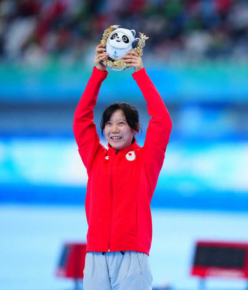 ＜北京五輪　スピードスケート＞女子500メートル決勝、銀メダルの高木美帆（撮影・小海途　良幹）