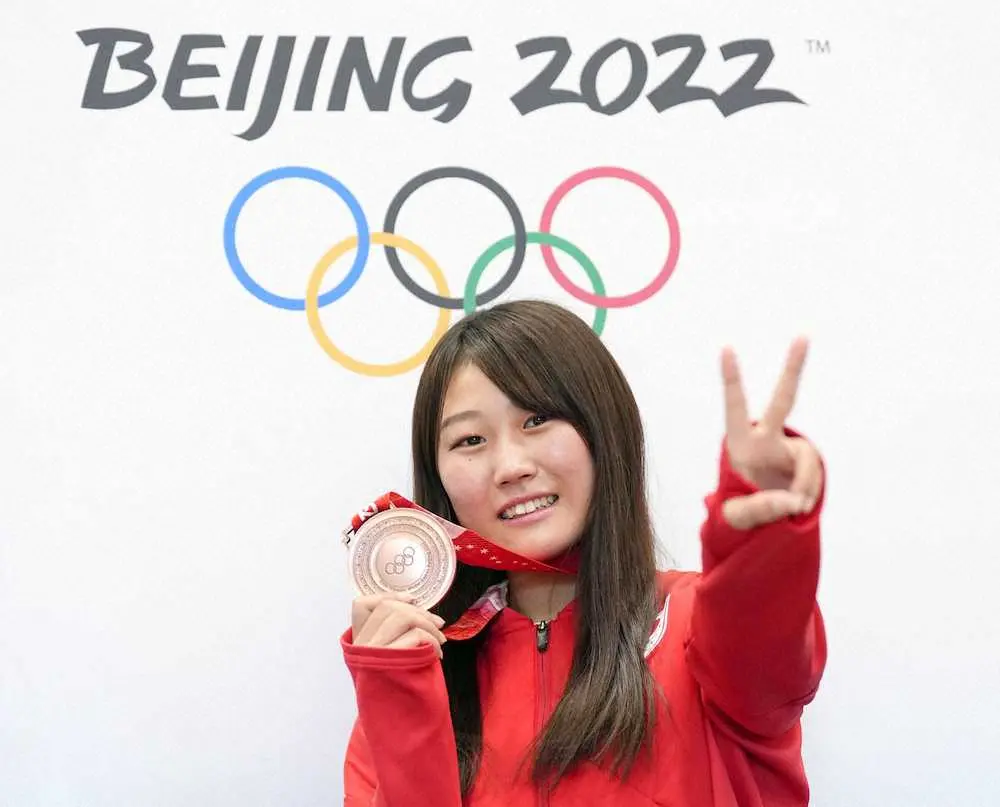 村瀬心椛「やばい、本物」羽生結弦を見かけて大興奮　北京五輪スノーボードBA銅メダリストが一夜明け会見