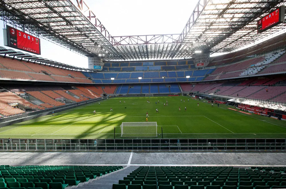 2026年冬季五輪の開会式に使用されるサッカー専用スタジアムのジュゼッペメアッツァ（AP）
