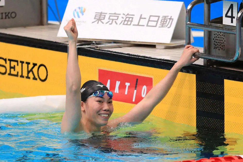 女子100M平泳ぎ 青木玲緒樹が日本新　東京五輪銀メダル相当k快記録「信じられない」