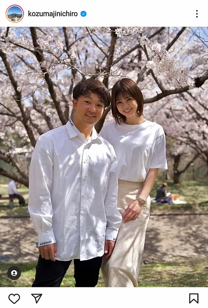 男子ゴルフ・香妻、モデルの武井玲奈と結婚
