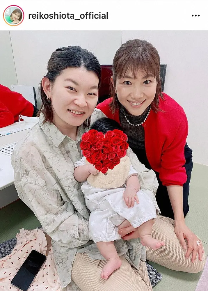 潮田玲子　2月に出産の高橋礼華さんの仕事復帰報告　赤ちゃん抱いた再会ショットで「癒されましたぁ」