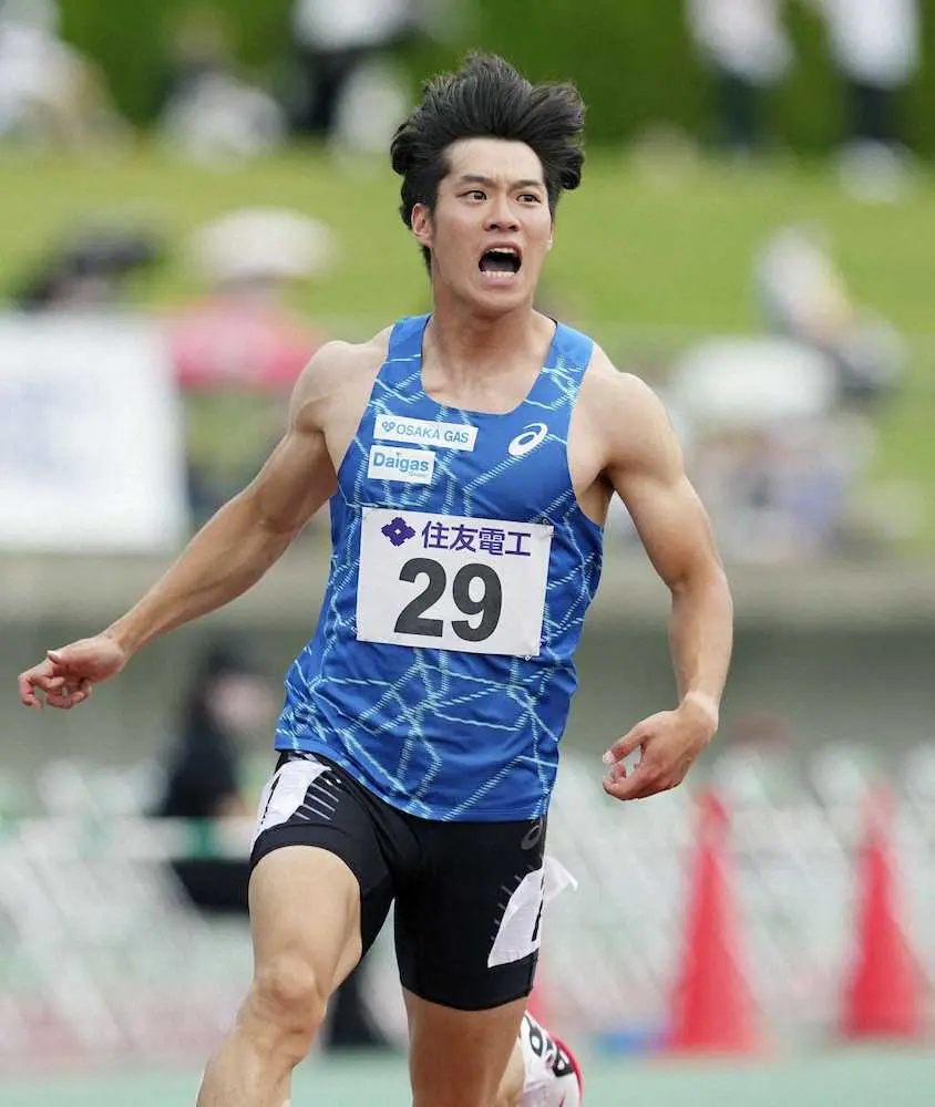 陸上男子100メートル、坂井隆一郎が10秒02で世界選手権切符　今季日本人最速、日本歴代7位タイ