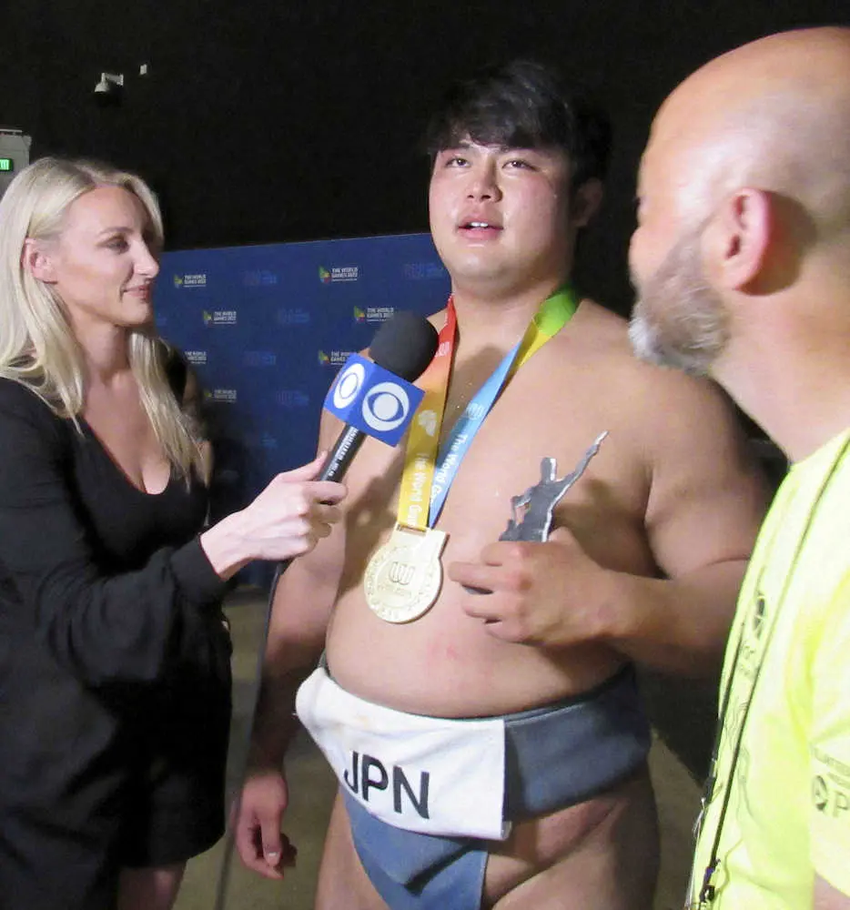 NFL目指す二刀流・花田が世界一　ワールドゲームズ相撲男子で金メダル