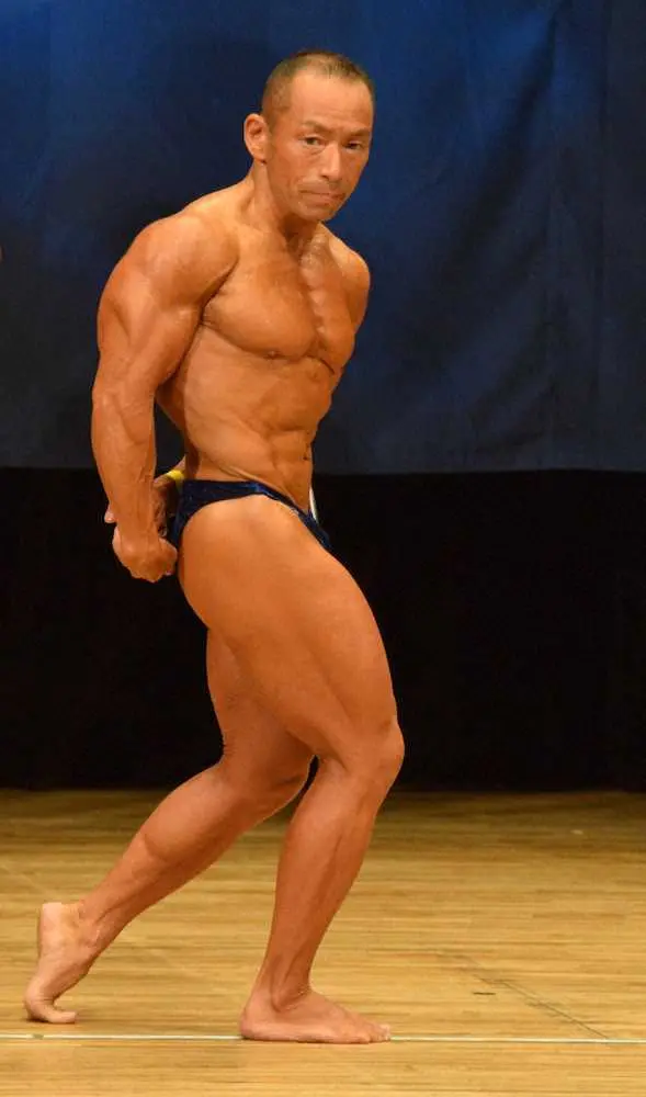 「第26回　日本クラス別ボディビル選手権」男子55キロ以下級で6連覇を達成した赤沢範昭