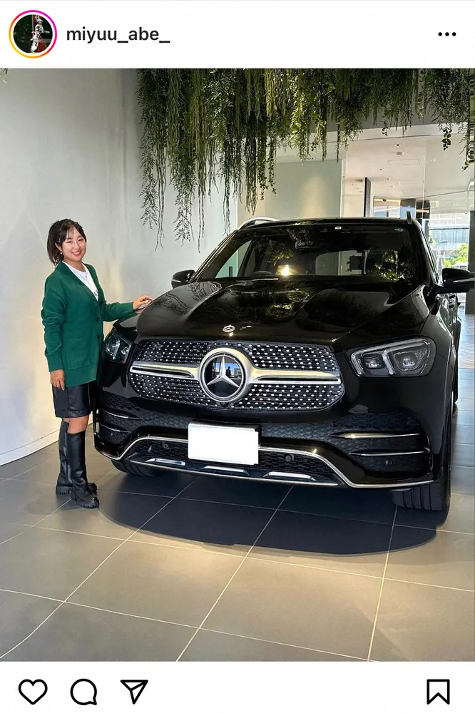 女子ゴルフ阿部未悠　ホールインワン賞獲得で“夢のある車”を購入「一つ夢が叶いました」