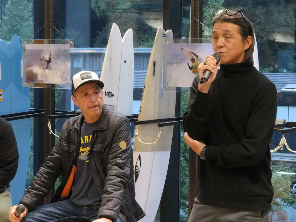 サーフィン五十嵐カノアの父・勉氏がトークショー　匠の技術を取り入れたボード制作プランも披露