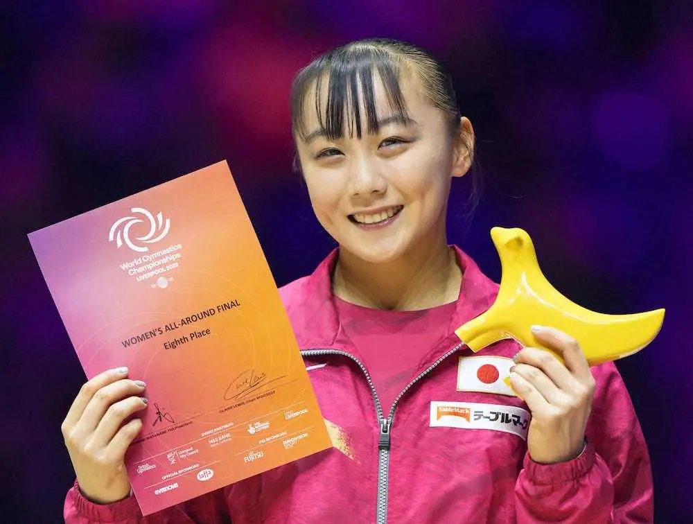 【世界体操】初出場の宮田笙子、個人総合で8位入賞、山田千遥は14位