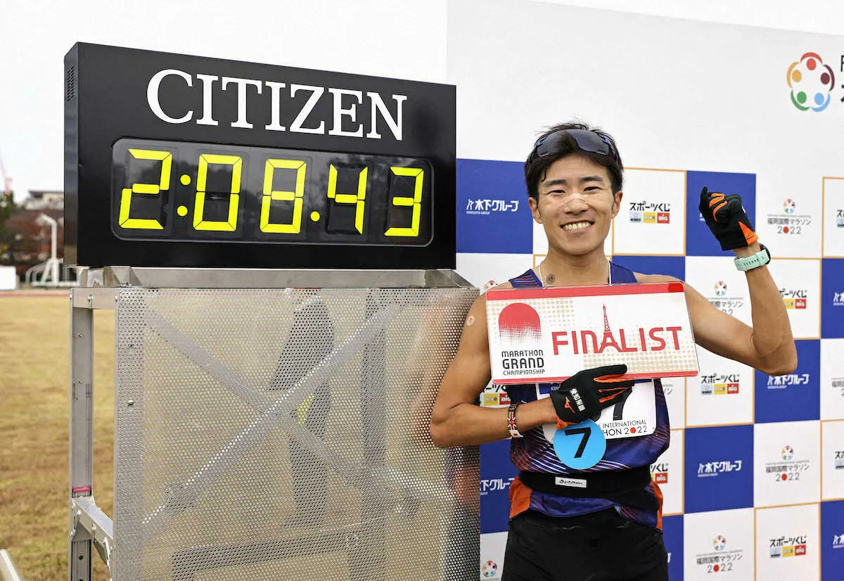 一般参加の秋山清仁　2時間8分43秒で日本勢トップ