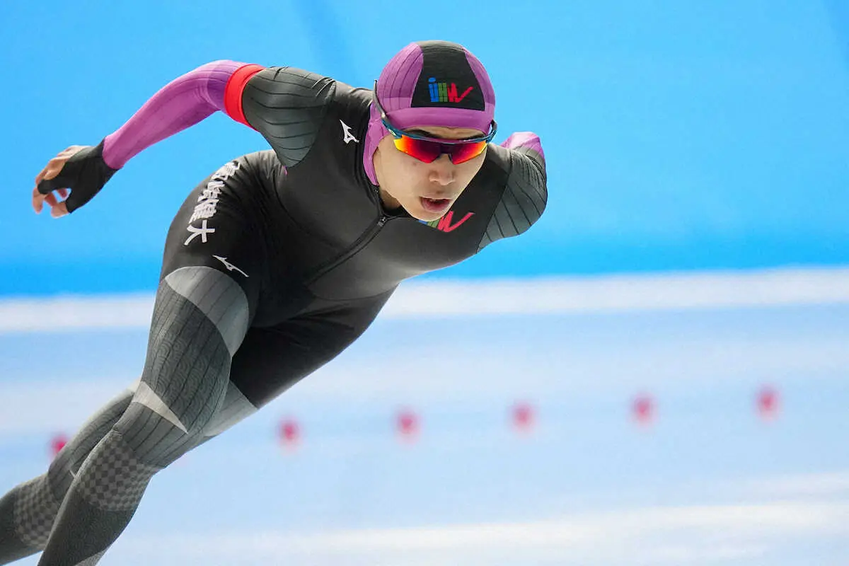 山田和哉が公式練習で臀部打撲もV　スピードスケート全日本選手権　男子1500M