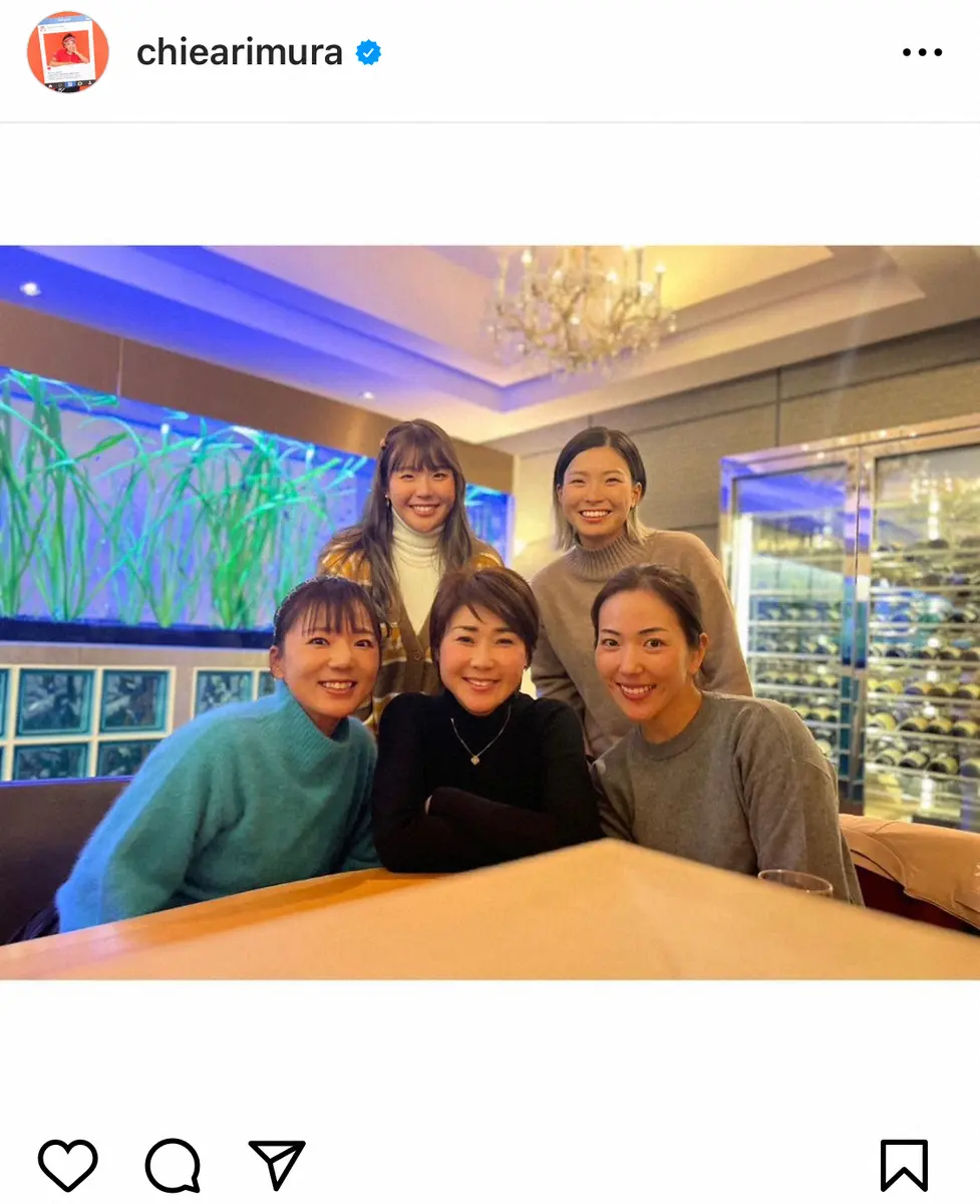 有村智恵　渋野日向子、古閑美保…同じ事務所所属の女子プロゴルファー集結「良いメンバー」「凄い」
