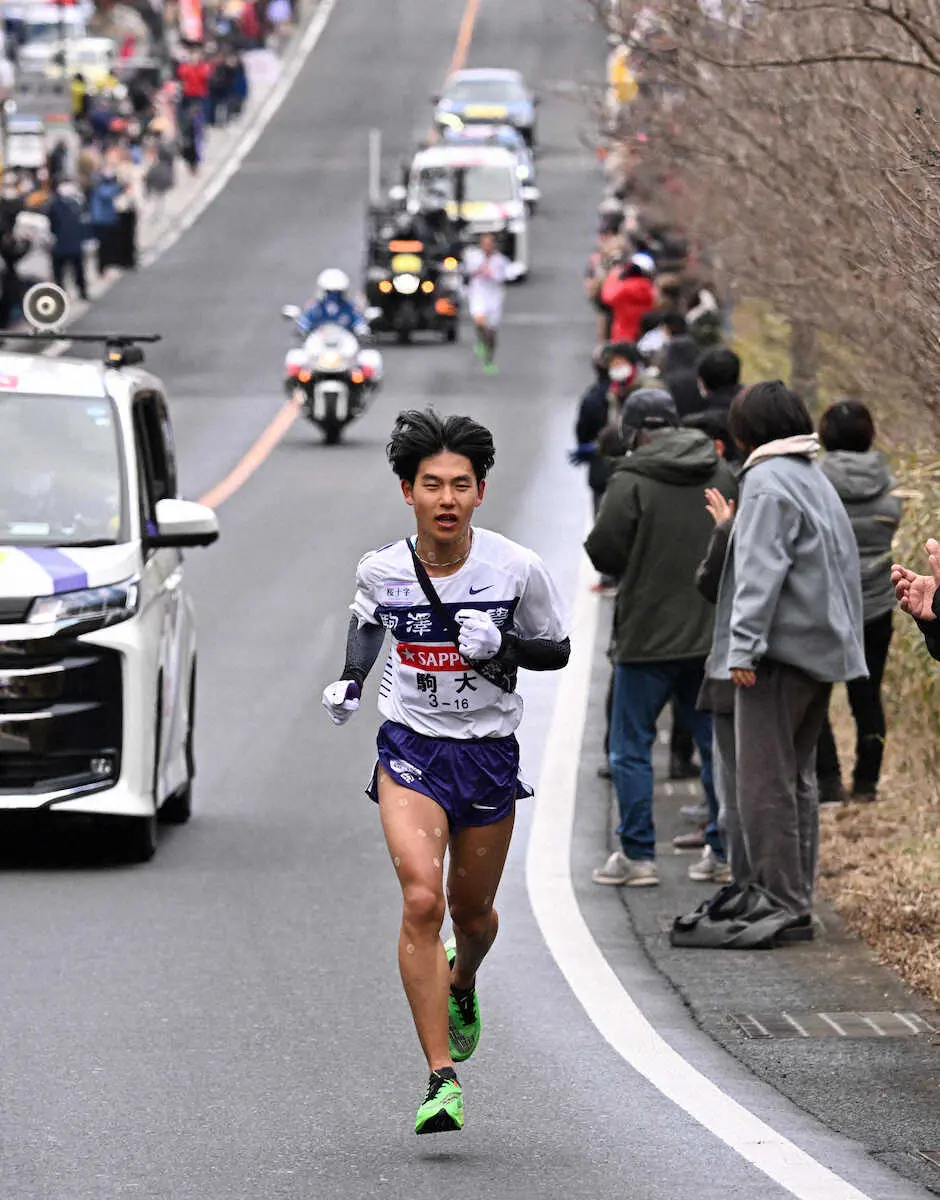 山育ち駒大1年山川　山を好走「絶対1位でゴールすると決めていた」