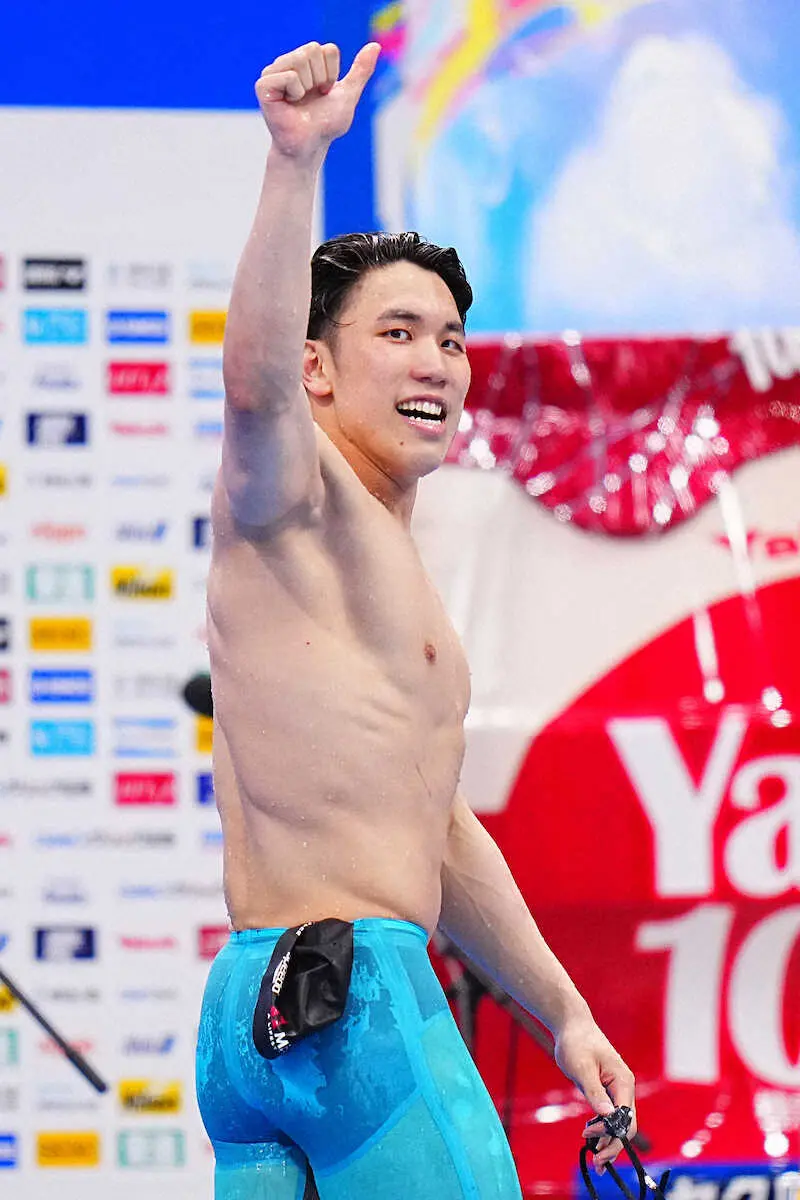 松元克央が6連覇で“戻りガツオ”宣言「ここまで戻って来られた」競泳日本選手権男子200M自由形