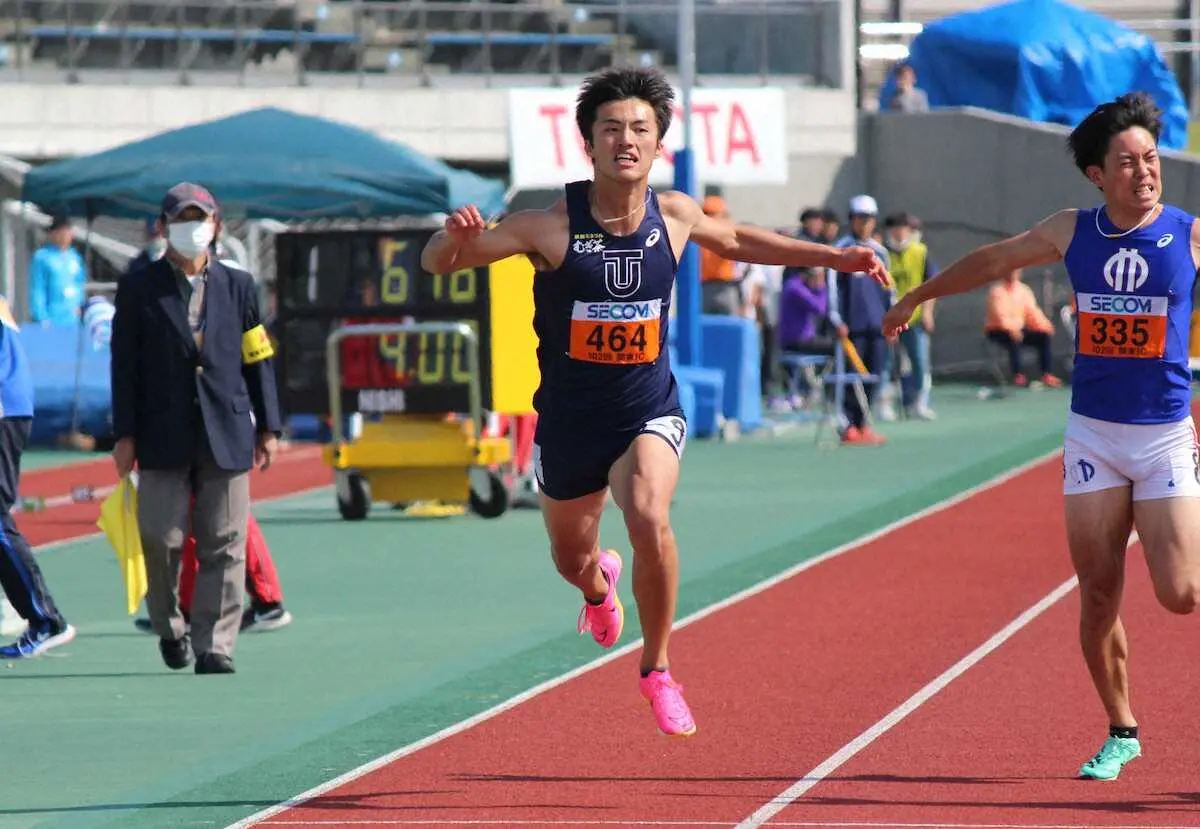 柳田大輝10秒09で優勝も9秒台に届かず「ふがいない走り。邪念が入った」関東インカレ100メートル