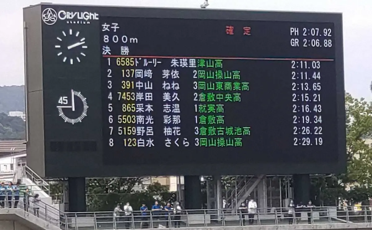 ドルーリーは女子800メートルも優勝し、津山高は女子マイルリレーで中国高校総体へ　岡山県高校総体陸上
