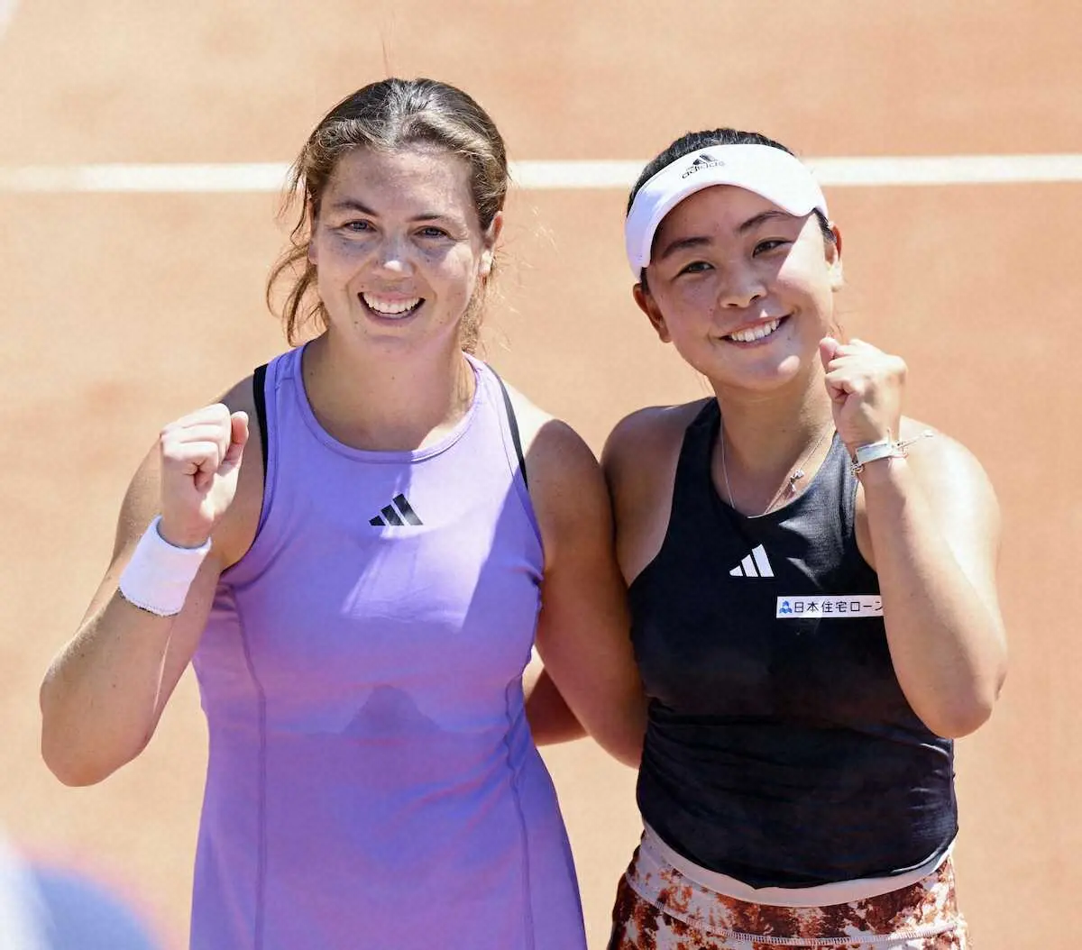 テニス全仏オープン・女子ダブルス1回戦　穂積組が第1シード相手に大金星！