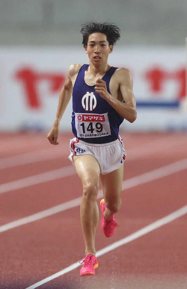 【陸上日本選手権】三浦龍司が3000m障害で独走の3連覇　世界陸上内定　「勝ち切るレースはできた」
