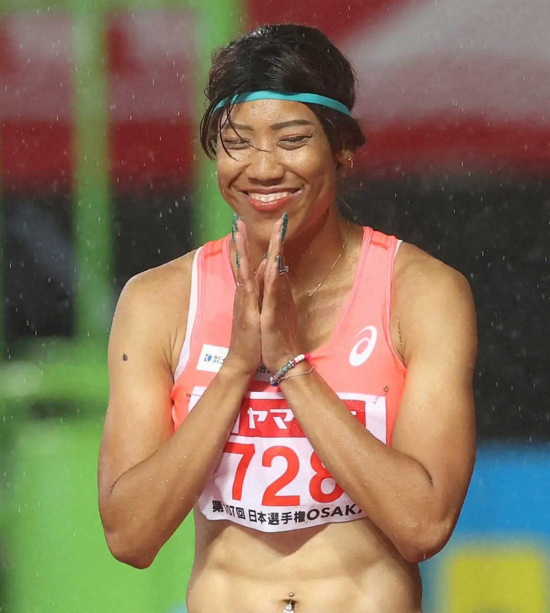 【陸上日本選手権】君嶋愛梨沙　女子100メートル連覇「雨もパワーにして走れた」