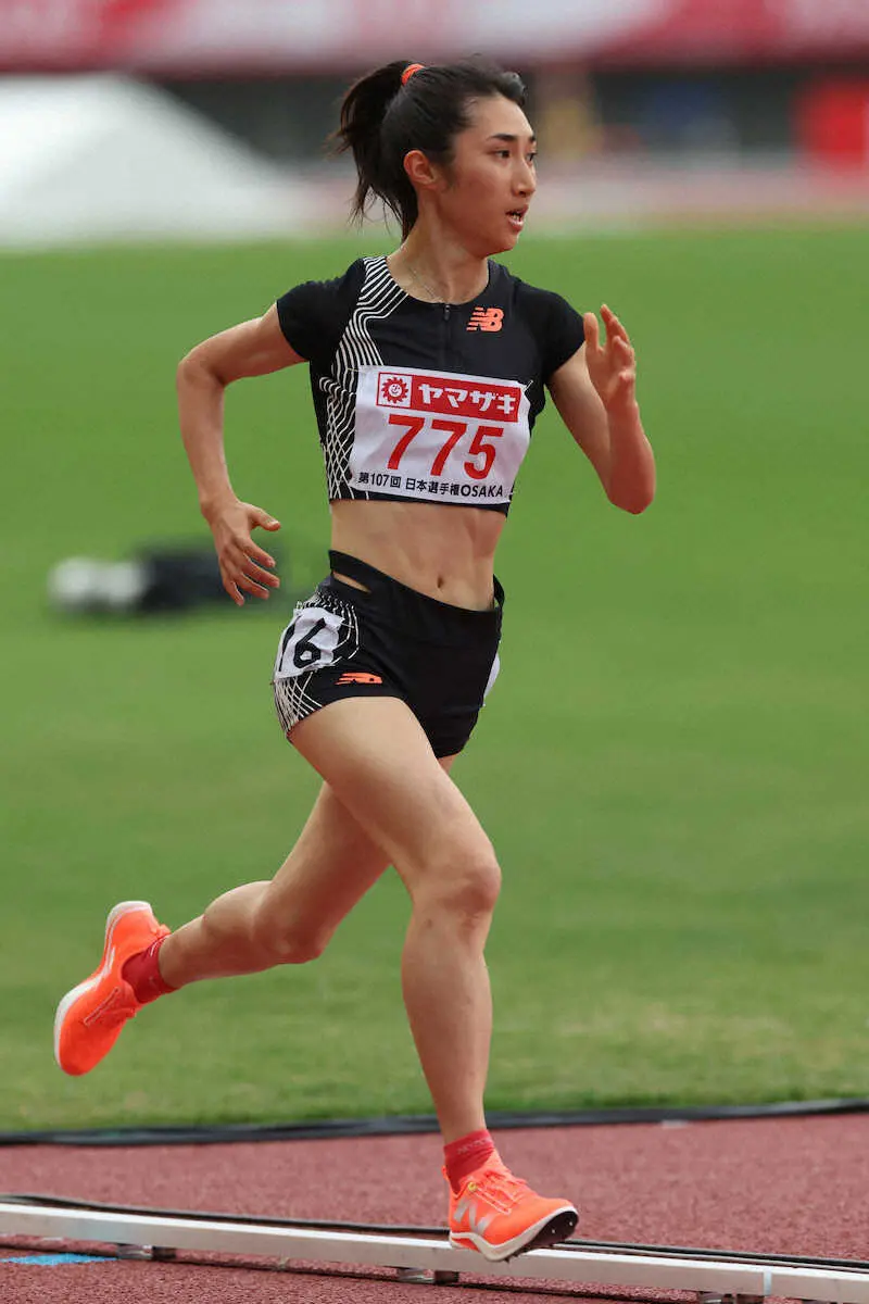 ＜陸上日本選手権＞女子5000メートル、優勝を果たす田中希実（撮影・平嶋　理子）