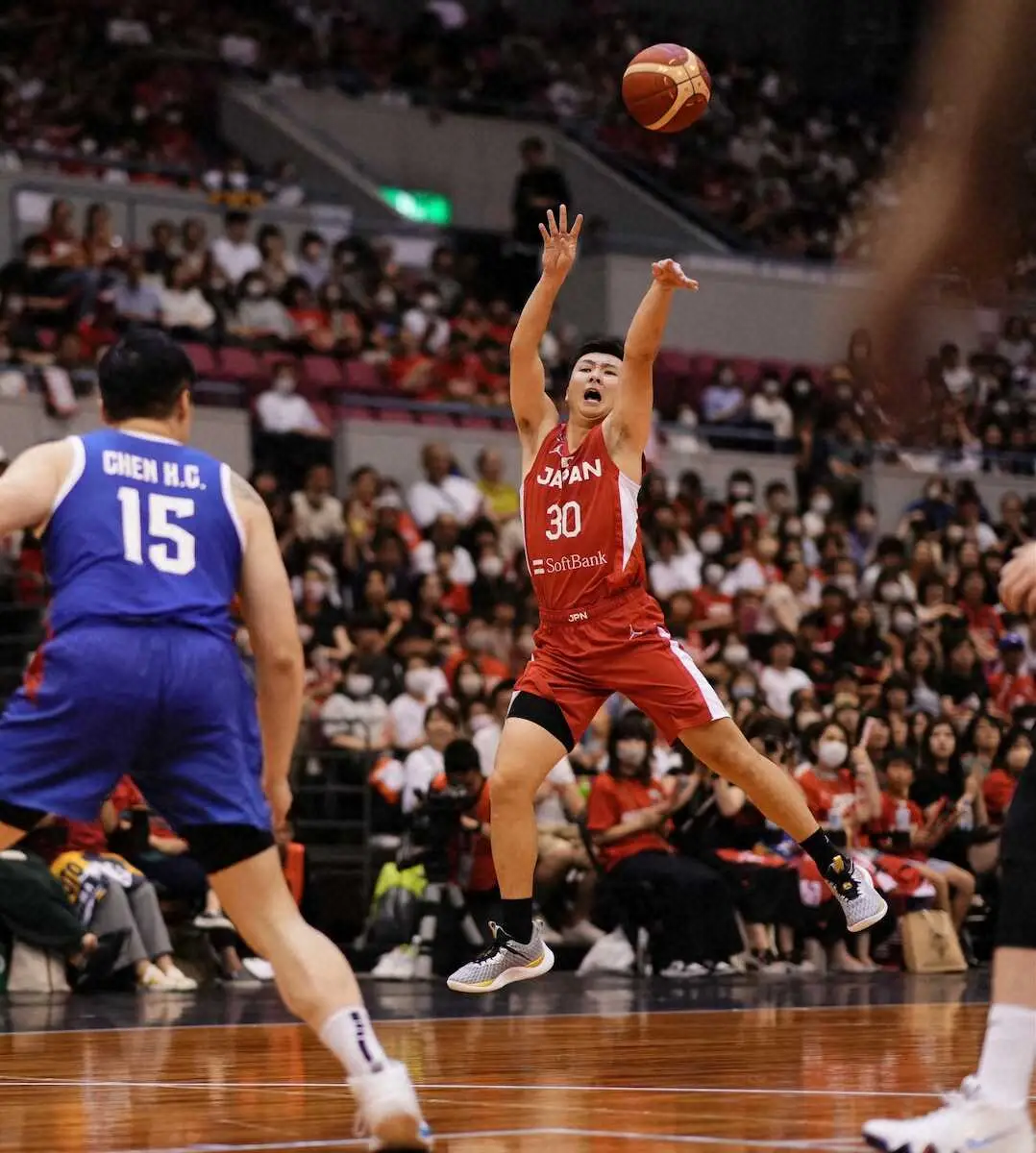 バスケ男子日本代表が台湾に快勝　富永が3P成功率80％で12得点