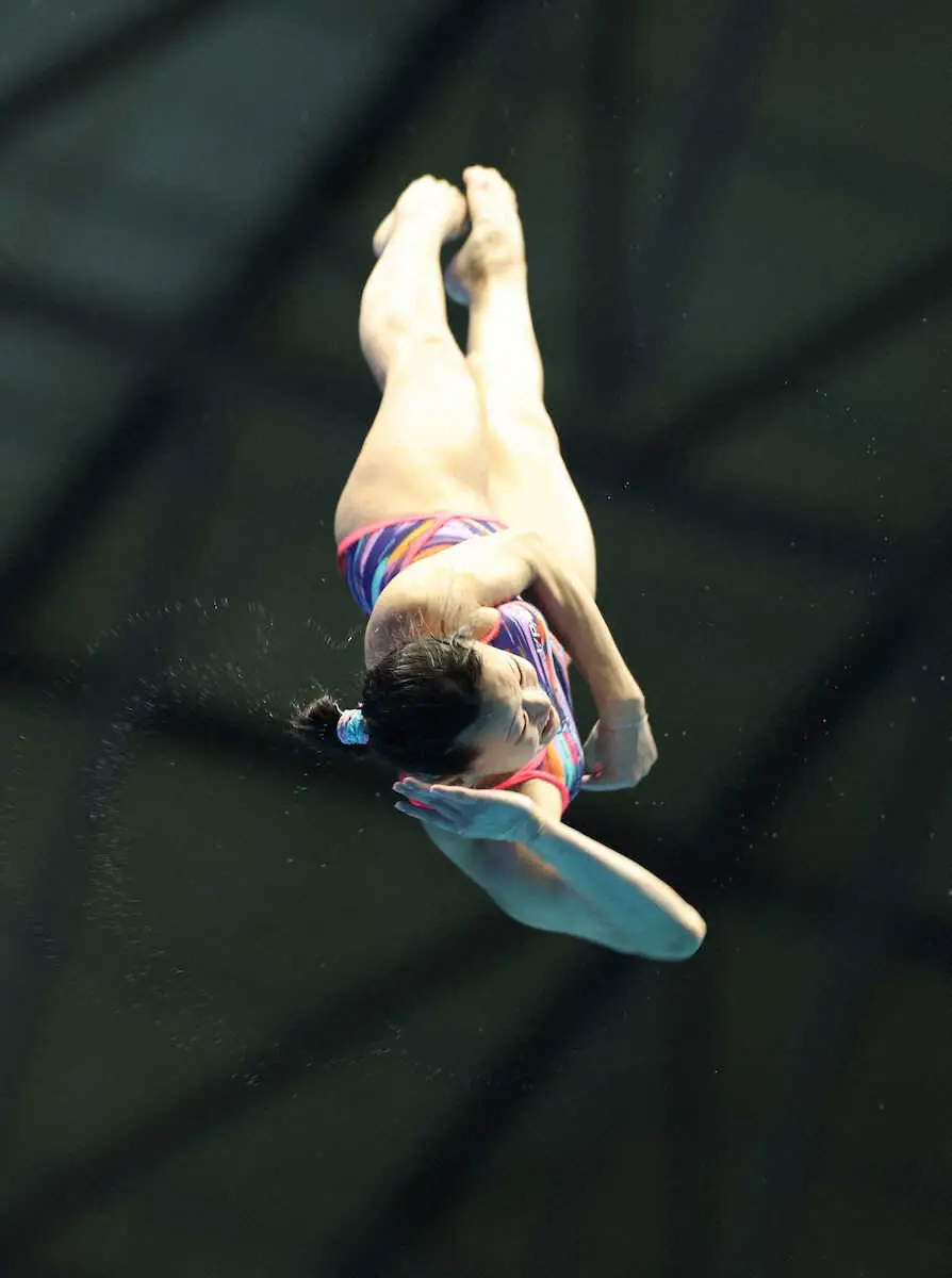 【画像・写真】【世界水泳】女子高飛び込みで三上紗也可　パリ五輪出場権確実「ホッとした」3位で決勝「歴史つくりたい」