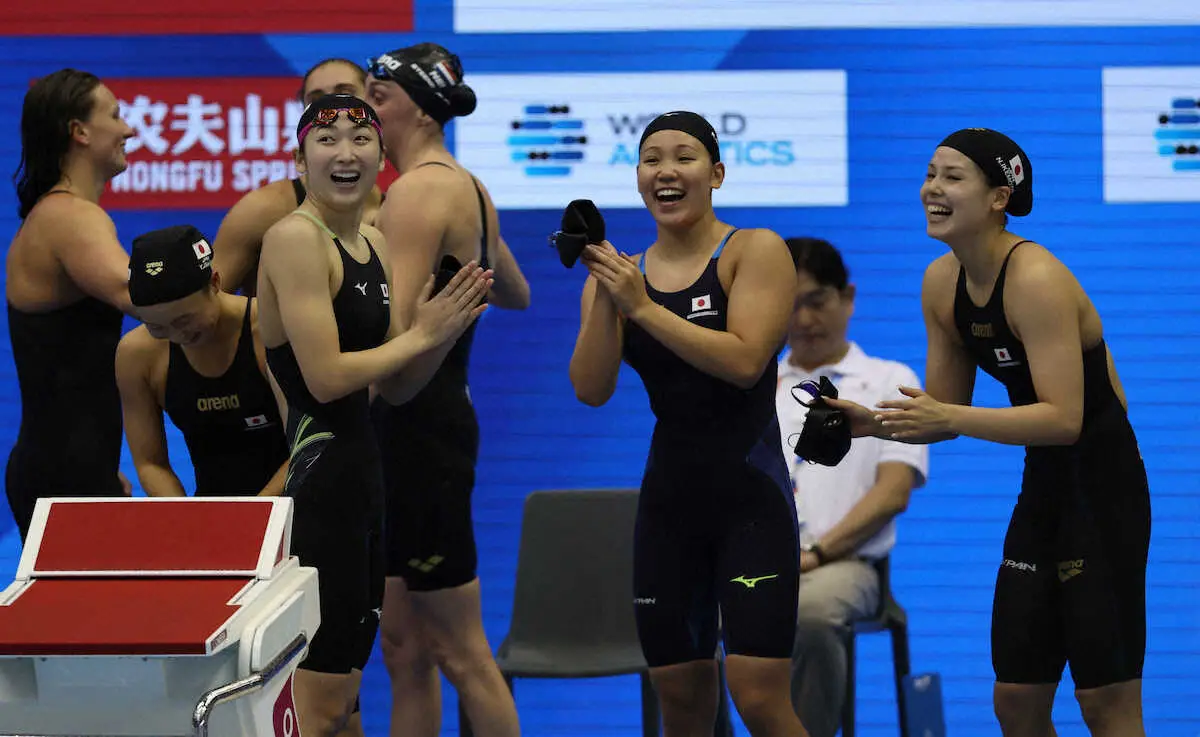 【世界水泳】日本は8位　第1泳者・池江璃花子は55秒09でつなぐ　女子400Mリレー決勝