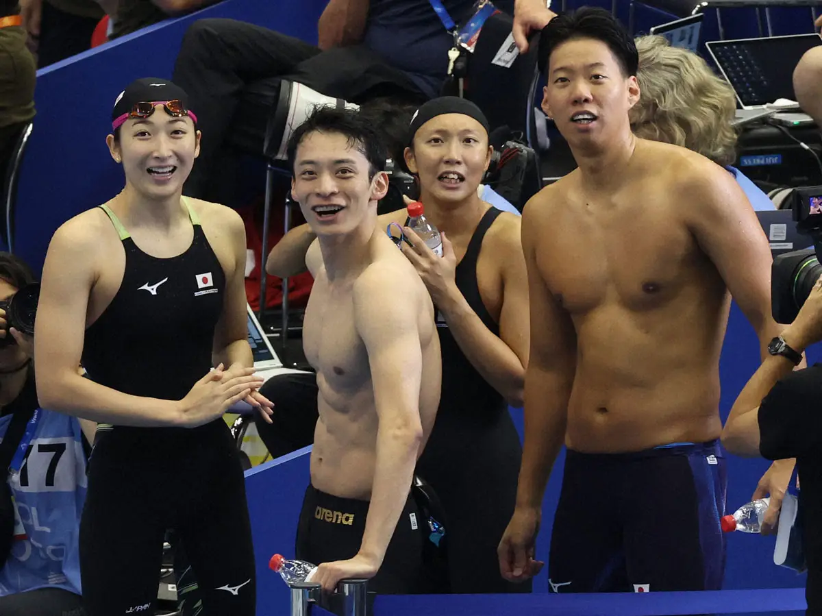 【世界水泳】混合メドレーリレー決勝　日本は7位　入江＆渡辺が3番手でつなぐ善戦も