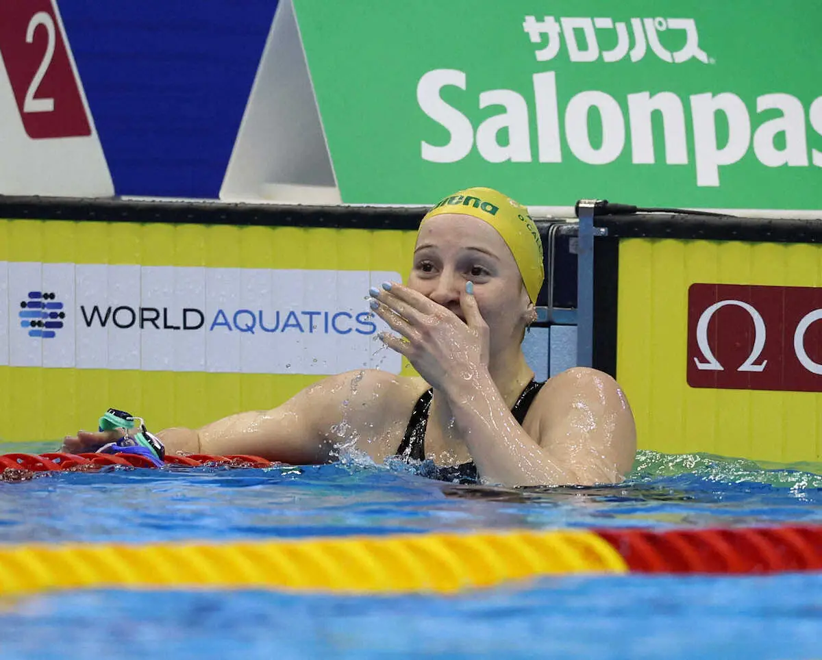 【世界水泳】女子200メートル自由形で14年ぶり世界新！　オキャラハンがラスト50メートルで逆転