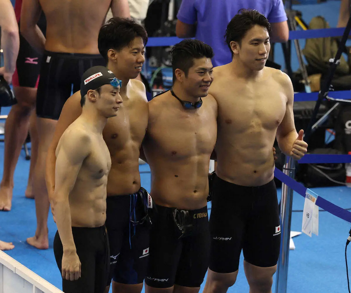 【世界水泳】日本男子400Mメドレーリレーは6位、入江「苦しみながらのレースだったが楽しかった」