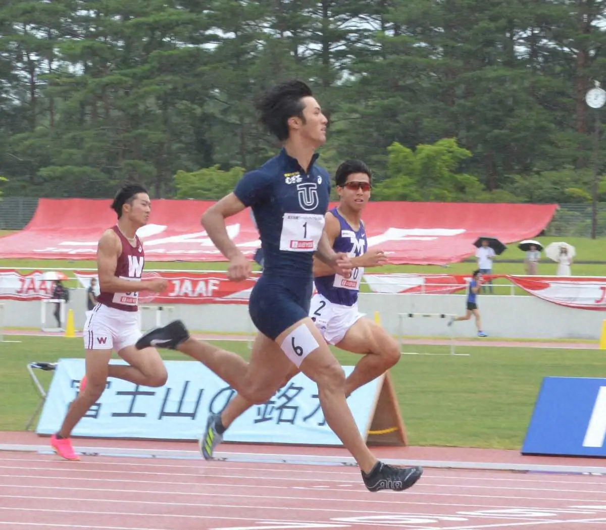 【陸上】100mアジア王者・柳田大輝「運がないです…」雨など悪条件で10秒20　富士北麓トライアル