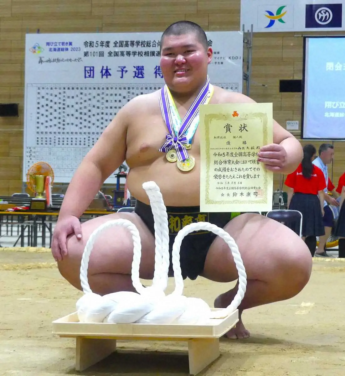 【相撲インターハイ】2年生の西出大毅が高校横綱を獲得！早くも今年3冠目「来年も優勝したい」