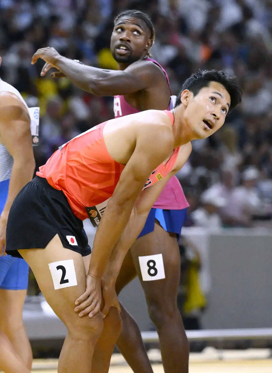 男子200メートル準決勝1組7着で敗退した飯塚