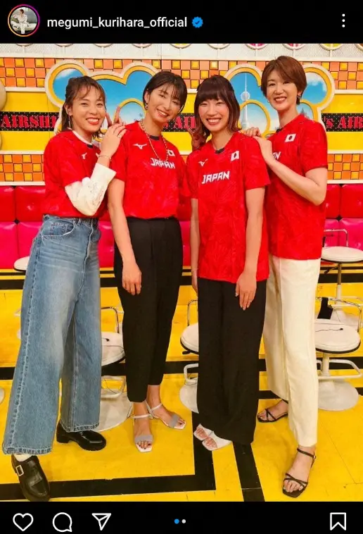 栗原恵さん　バレー元日本代表4ショット公開に「美人さんチーム出動」「懐かしい顔が揃ってる」