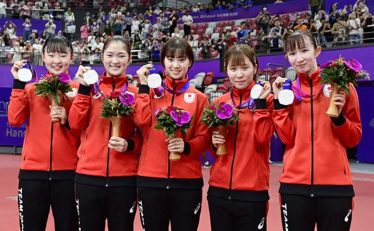 【アジア大会】卓球女子団体で日本は銀メダル　中国の壁は高く5連覇を許す
